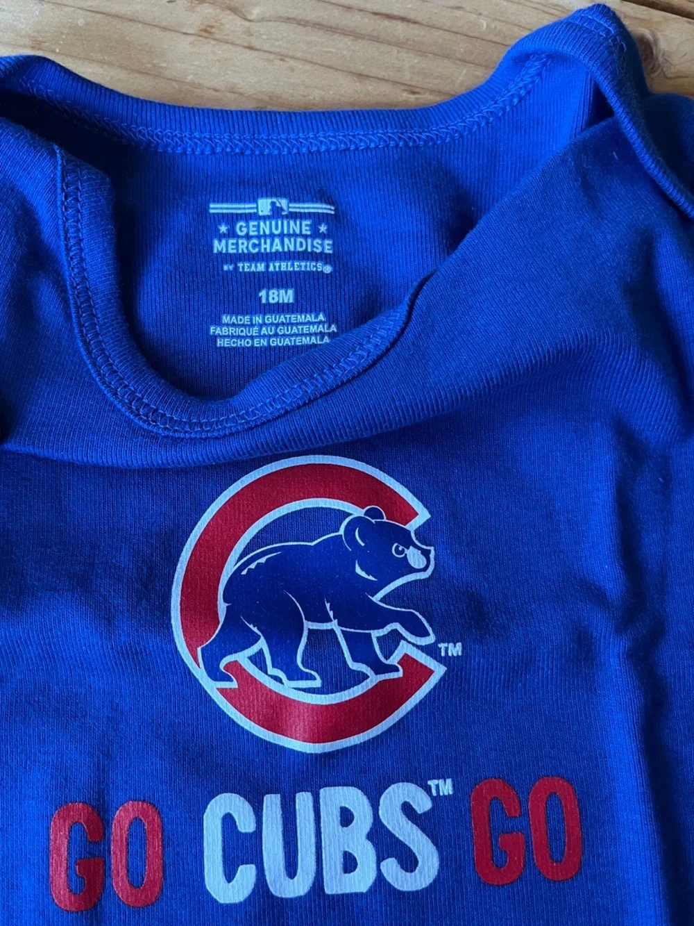 Genuine MLB Chicago Cubs Royal Blue Baby One-Piece Bodysuit - 18 months NWT